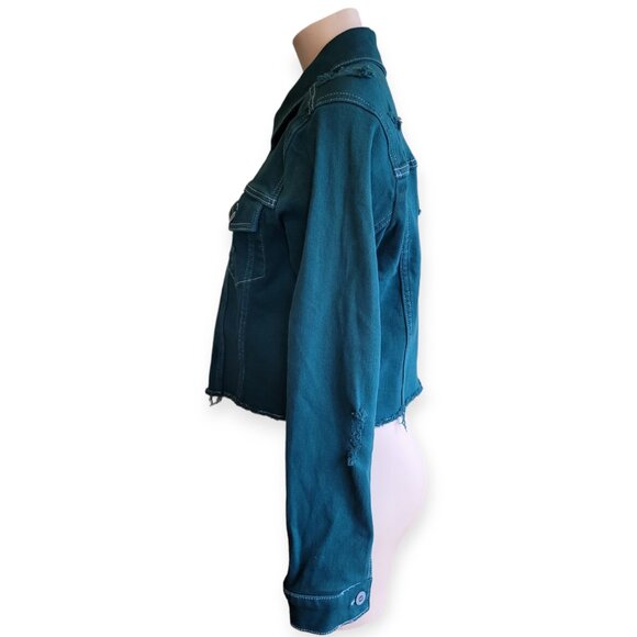 Hollister Teal Jean Jacket - Picture 3 of 8